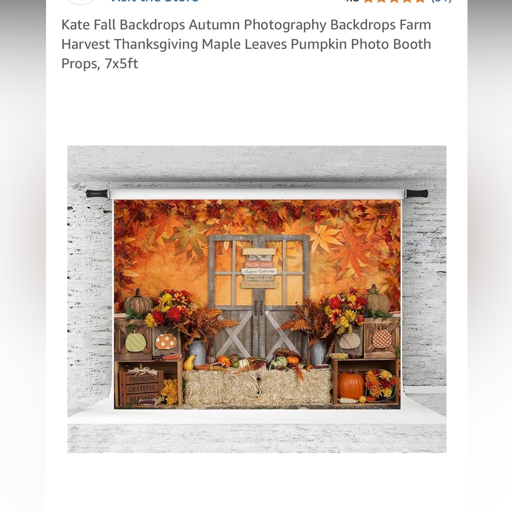 Kate Autumn Fall backdrop 7x5 photography